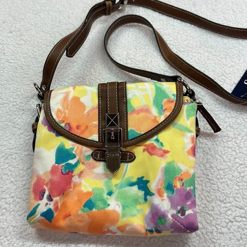 Chaps Traveler Colorful Floral Crossbody Purse NWT